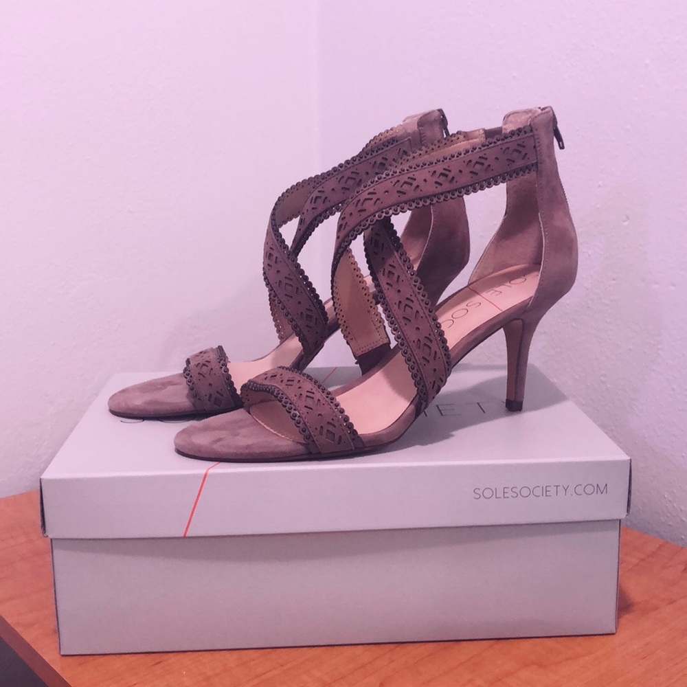 NWT Sole Society Mauve Venus High Heel Sandals size 10 M - Picture 3 of 11